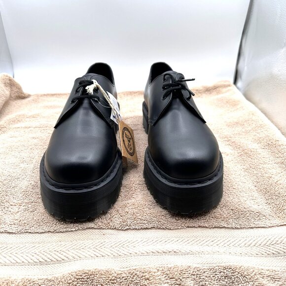 Dr Martens New Size 13 Combat Boots Lace-Up Punk Goth Platform Vegan 1461 Boots - Picture 1 of 9
